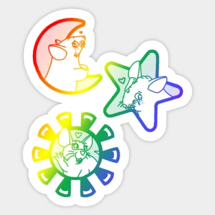 Love Idol Star Rats (Rainbow Version) Sticker